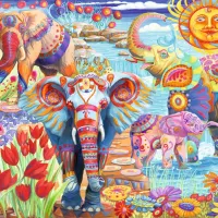 Elephants in the Garden