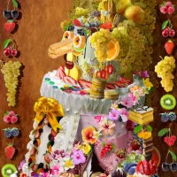 La Cantatrice Gâteau inspirée par Arcimboldo