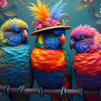 Perroquets Arc-en-Ciel