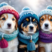 Doggies in the Winter