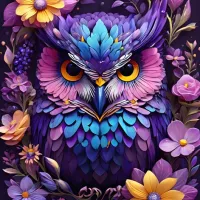 Flowers & Owl