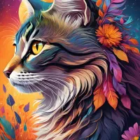 Floral Cat