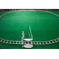 Puzzle 3D en Bois - Rails Ronds + Croisement