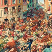 Art Collection - Course de Taureaux à Pampeluna