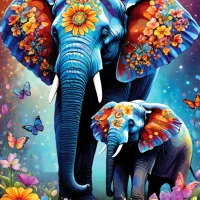Elephants  - Maternal Love Collection