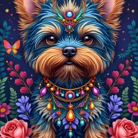 Le Chien au Pays des Fleurs