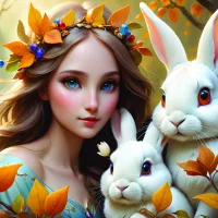 Lady and Bunnies