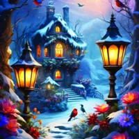 Enchanted Wintery Scene