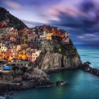 Manarola at Dusk, Cinque Terre, Italy