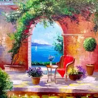 Sea View Through the Arch