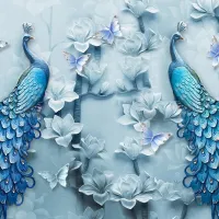 Blue Peacocks