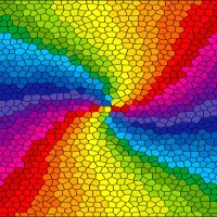 Stained Glass Rainbow Burst