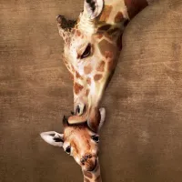 Pièces XXL - Giraffe Mother's Kiss