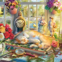 L'heure du Puzzle pour le Chat