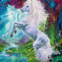 Licorne dans le Jardin Enchanté
