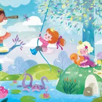 Puzzle en Bois Découpé à la Main - Princesses Modernes