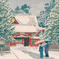Puzzle en Bois Découpé à la Main - Neige A Hie-Jinja