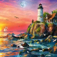 Phare au Coucher du Soleil