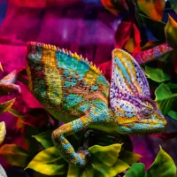 Caméléon - Puzzle Highlight - Animaux Colorés