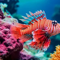 Poisson-Lion - Puzzle Highlight - Animaux Colorés