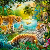 Tigres Dans L'Oasis