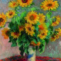 Claude Monet - Bouquet of Sunflowers