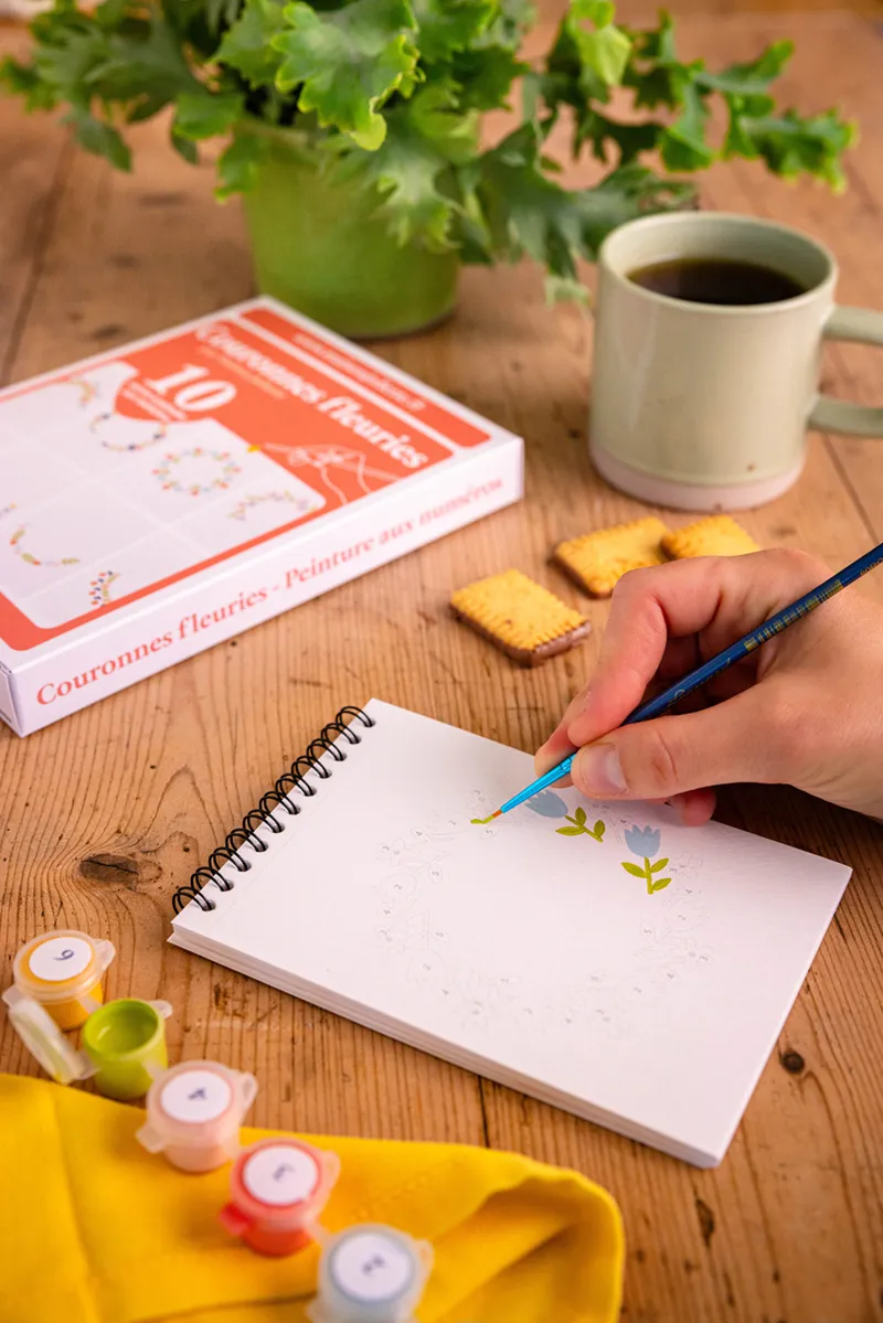 Peinture aux numéros - Couronnes Fleuries