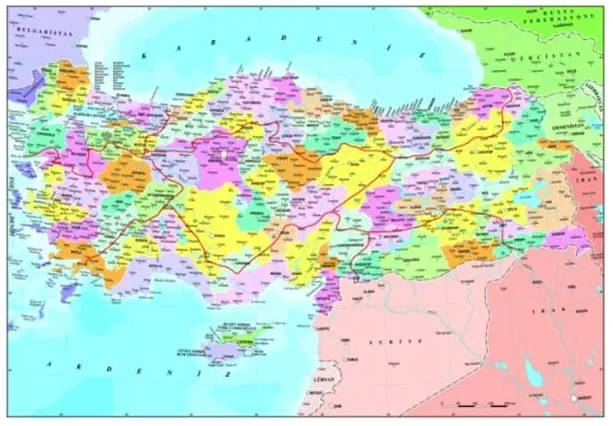 Carte de la Turquie