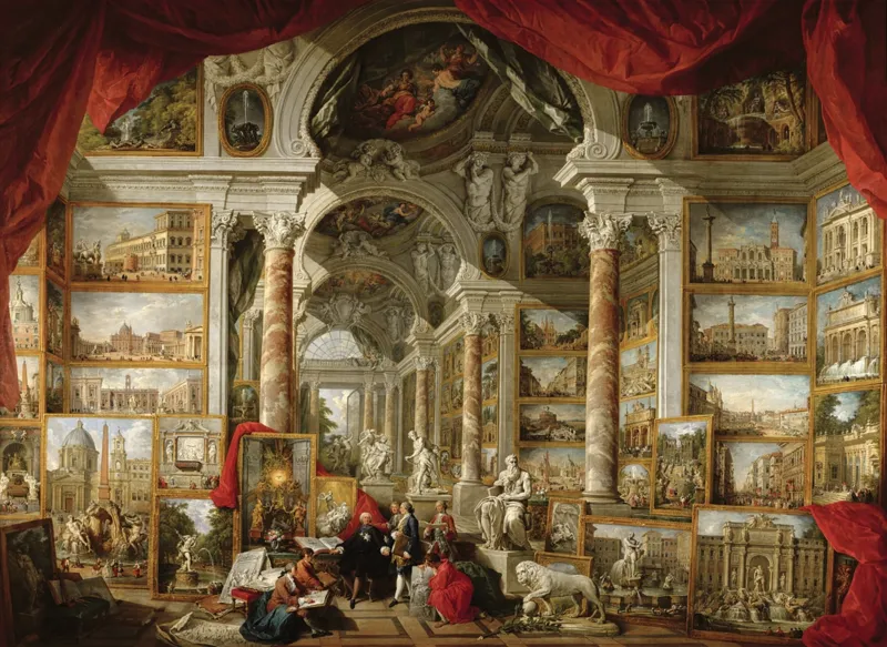 Gallery With Views Of Modern Rome