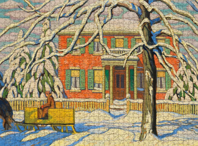 Lawren S. Harris - Red House and Yellow Sleigh