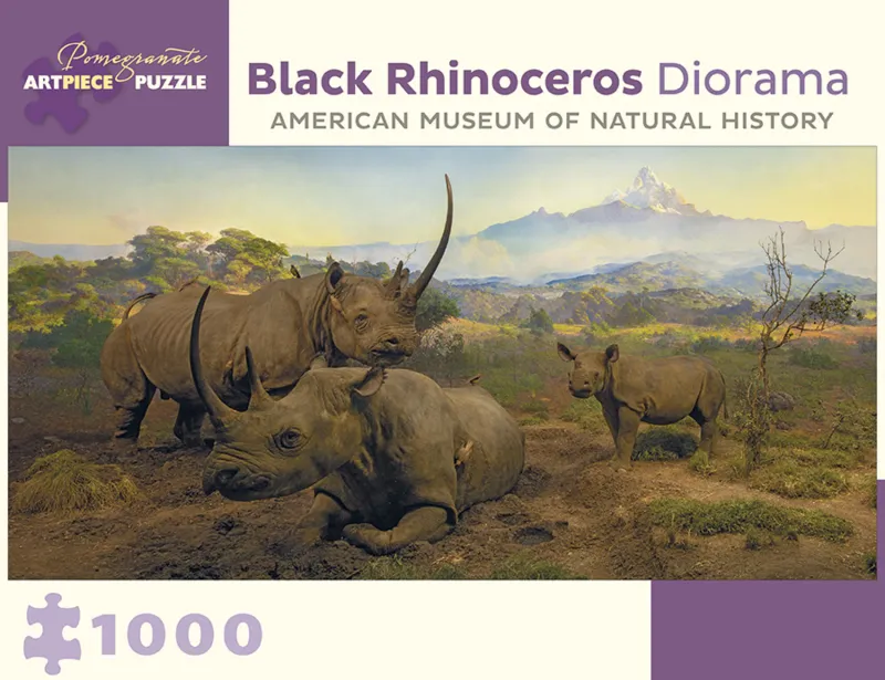 Black Rhinoceros Diorama - Northwestern Slope of Mount Kenya, Kenya