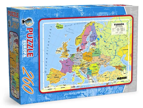 Carte de l'Europe en Polonais