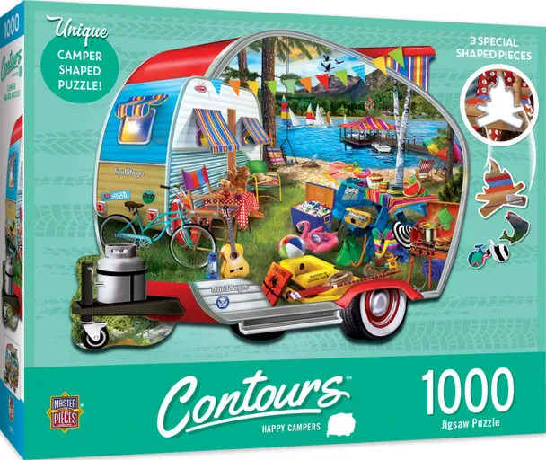 Campeurs Heureux - Puzzle Forme