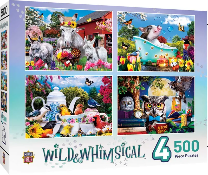 4 Puzzles - Wild & Whimsical