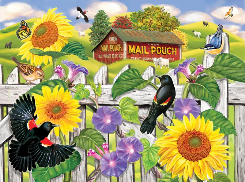 Rosalyn Solomon - Sunflowers and Blackbirds