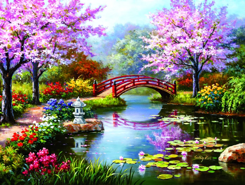 Jardin Japonais en Fleurs