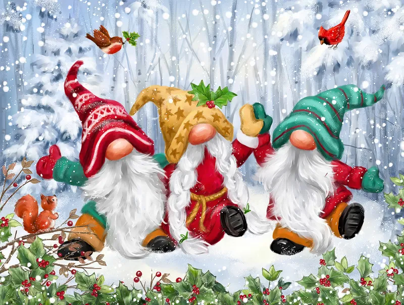 Trois Gnomes d'Hiver