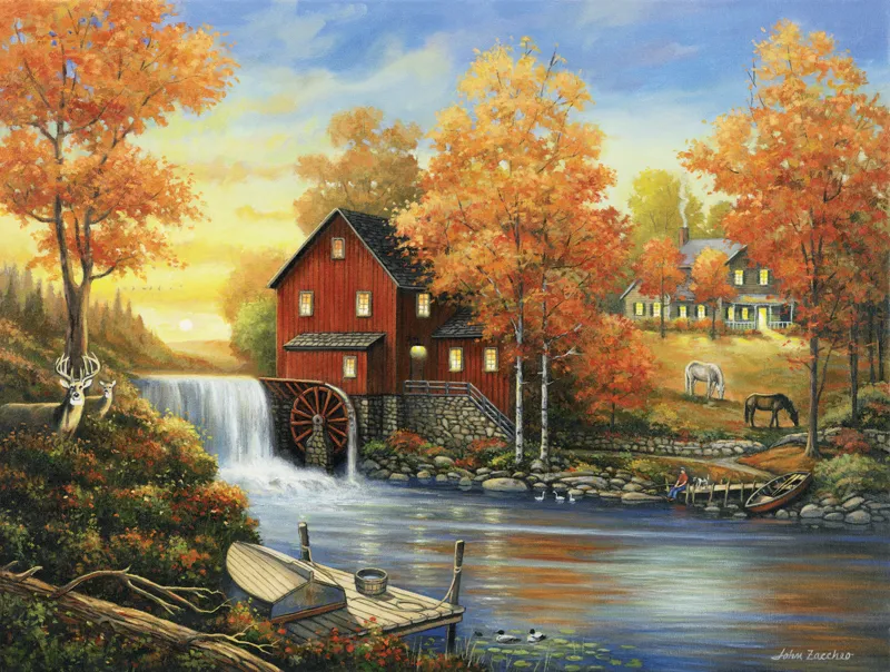John Zaccheo - Sunset at the Old Mill
