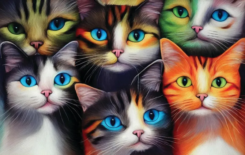 Six Chats Le Chat Lady Fantasy