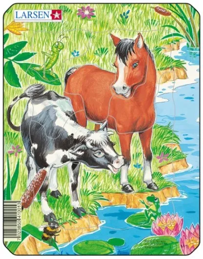 Puzzle Cadre - La vache et le Poulain