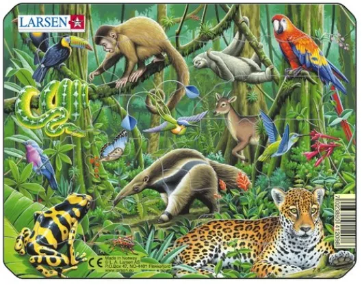 Puzzle Cadre - Animaux de la Jungle
