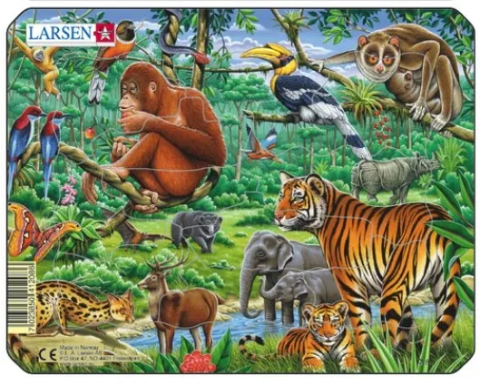 Puzzle Cadre - Animaux de la Jungle
