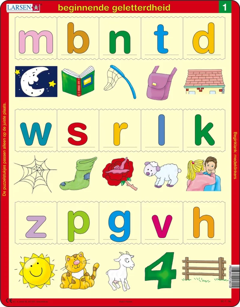 Puzzle Cadre - Beginnende geletterdheid 1 (en hollandais)