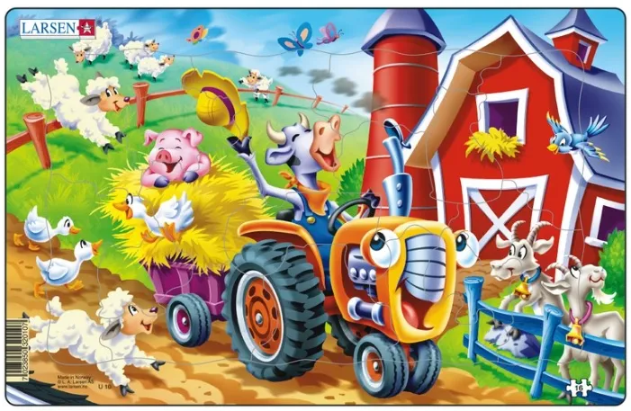 Puzzle Cadre - La Vache et le Tracteur