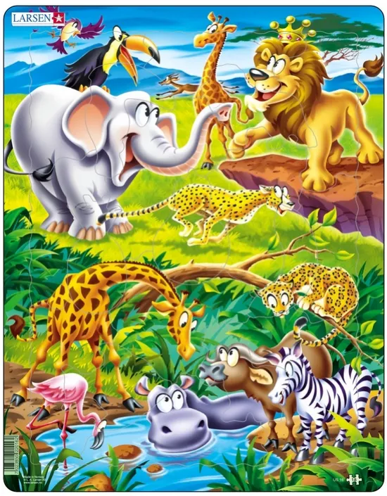 Puzzle Cadre - Animaux de la Jungle
