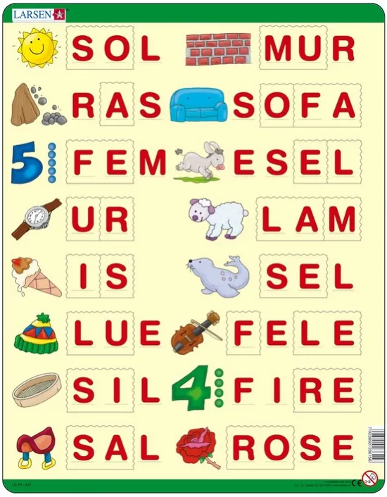 Puzzle Cadre - Apprendre à épeler 1 (en Norvégien)