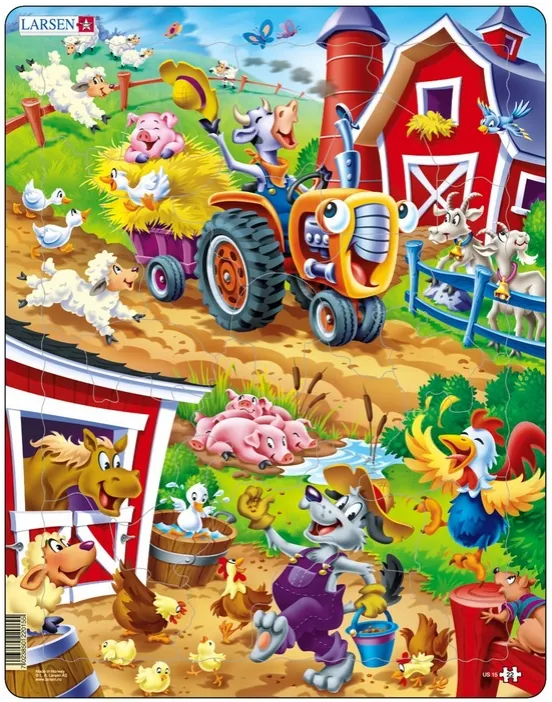 Puzzle Cadre - Animaux de la Ferme Enchantée