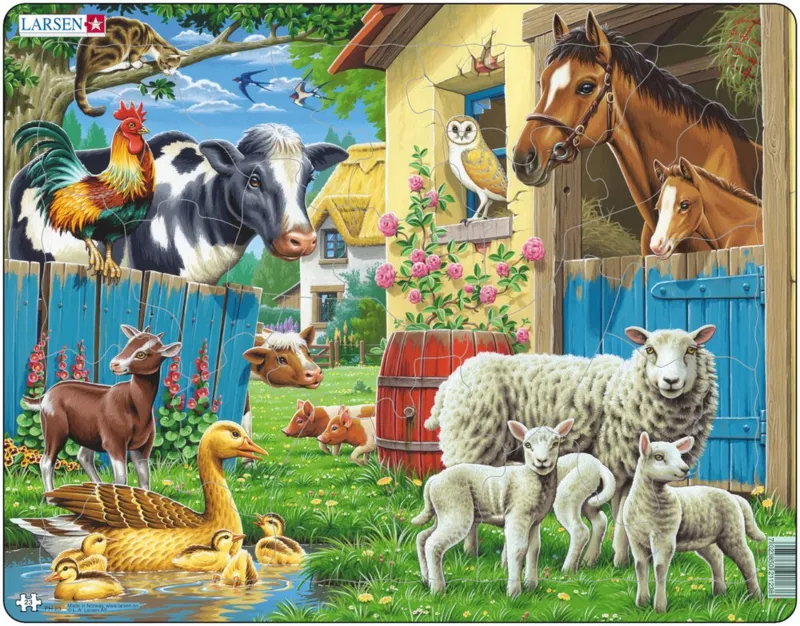 Puzzle Cadre - Les Animaux de la Ferme