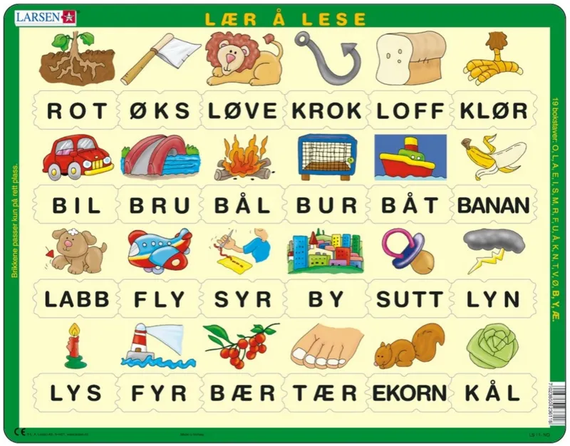 Puzzle Cadre - Apprendre à Lire le Norvégien 3 (en Norvégien)