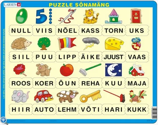Puzzle Cadre - Apprendre à Lire l'Estonien (en Estonien)